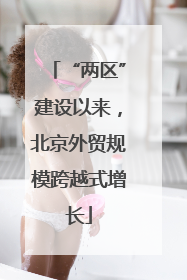 “两区”建设以来，北京外贸规模跨越式增长