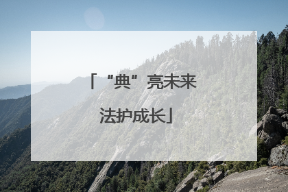 “典”亮未来 法护成长