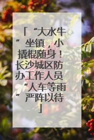 “大水牛”坐镇，小撬棍随身！长沙城区防办工作人员“人车等雨”严阵以待