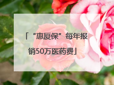 “惠厦保”每年报销50万医药费