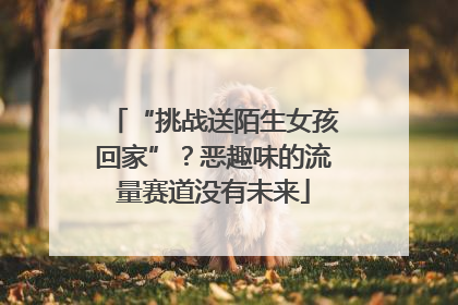 “挑战送陌生女孩回家”？恶趣味的流量赛道没有未来