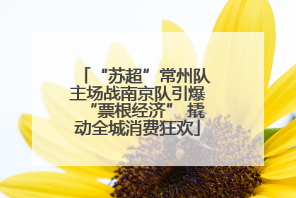 “苏超”常州队主场战南京队引爆“票根经济” 撬动全城消费狂欢