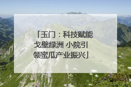 玉门：科技赋能戈壁绿洲 小院引领蜜瓜产业振兴