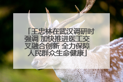 王忠林在武汉调研时强调 加快推进医工交叉融合创新 全力保障人民群众生命健康