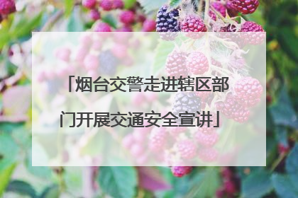 烟台交警走进辖区部门开展交通安全宣讲