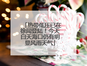 热带低压已在徐闻登陆！今天白天海口仍有明显风雨天气