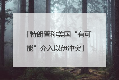 特朗普称美国“有可能”介入以伊冲突