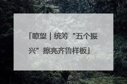 瞭望｜统筹“五个振兴”擦亮齐鲁样板
