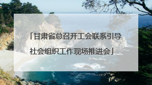 甘肃省总召开工会联系引导社会组织工作现场推进会