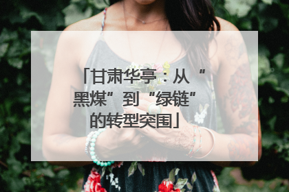 甘肃华亭：从“黑煤”到“绿链”的转型突围