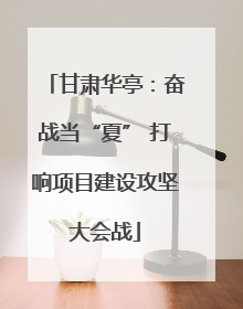 甘肃华亭：奋战当“夏” 打响项目建设攻坚大会战