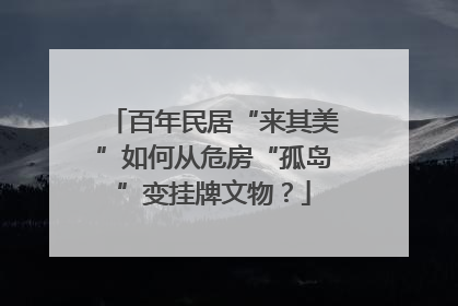百年民居“来其美”如何从危房“孤岛”变挂牌文物？