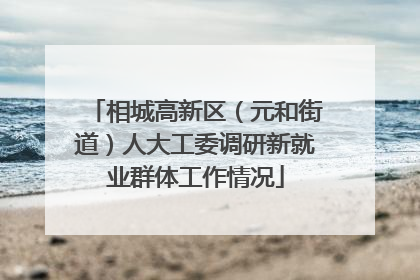 相城高新区（元和街道）人大工委调研新就业群体工作情况