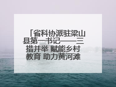 省科协派驻梁山县第一书记——三措并举 赋能乡村教育 助力黄河滩娃健康成长