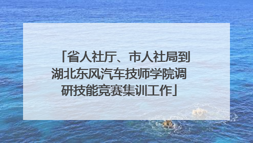 省人社厅、市人社局到湖北东风汽车技师学院调研技能竞赛集训工作