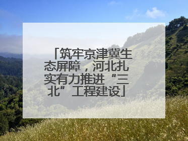 筑牢京津冀生态屏障，河北扎实有力推进“三北”工程建设