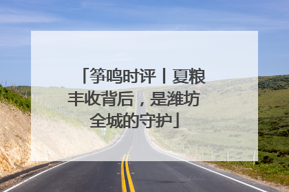 筝鸣时评丨夏粮丰收背后，是潍坊全城的守护