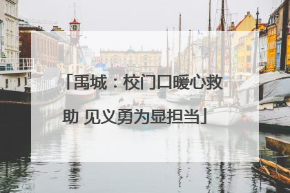 禹城：校门口暖心救助 见义勇为显担当