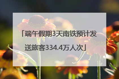端午假期3天南铁预计发送旅客334.4万人次