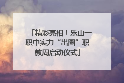 精彩亮相！乐山一职中实力“出圈”职教周启动仪式