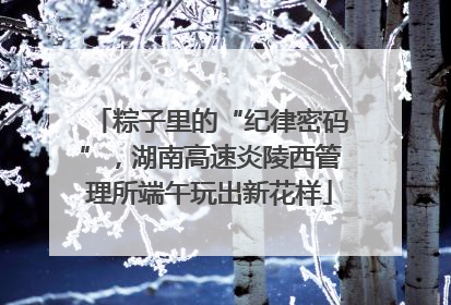 粽子里的“纪律密码”，湖南高速炎陵西管理所端午玩出新花样