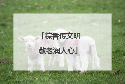 粽香传文明 敬老润人心