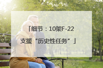 细节：10架F-22支援“历史性任务”