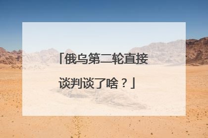 俄乌第二轮直接谈判谈了啥？