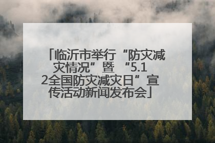 临沂市举行“防灾减灾情况”暨 “5.12全国防灾减灾日”宣传活动新闻发布会