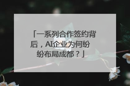 一系列合作签约背后，AI企业为何纷纷布局成都？