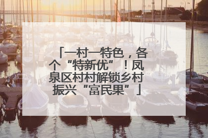 一村一特色，各个“特新优”！凤泉区村村解锁乡村振兴“富民果”