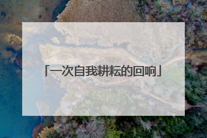 一次自我耕耘的回响