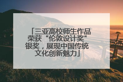 三亚高校师生作品荣获“伦敦设计奖”银奖，展现中国传统文化创新魅力