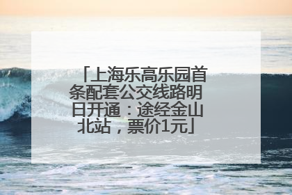 上海乐高乐园首条配套公交线路明日开通：途经金山北站，票价1元