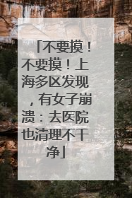 不要摸！不要摸！上海多区发现，有女子崩溃：去医院也清理不干净