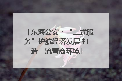 东海公安：“三式服务”护航经济发展 打造一流营商环境