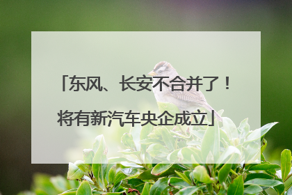 东风、长安不合并了！将有新汽车央企成立