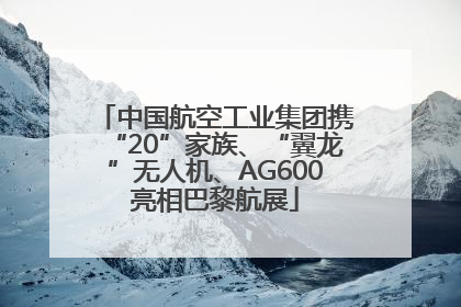 中国航空工业集团携“20”家族、“翼龙”无人机、AG600亮相巴黎航展