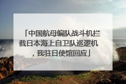 中国航母编队战斗机拦截日本海上自卫队巡逻机，我驻日使馆回应