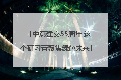 中意建交55周年 这个研习营聚焦绿色未来