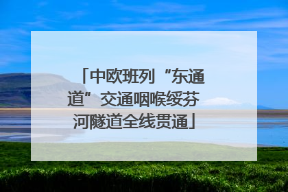 中欧班列“东通道”交通咽喉绥芬河隧道全线贯通
