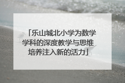 乐山城北小学为数学学科的深度教学与思维培养注入新的活力