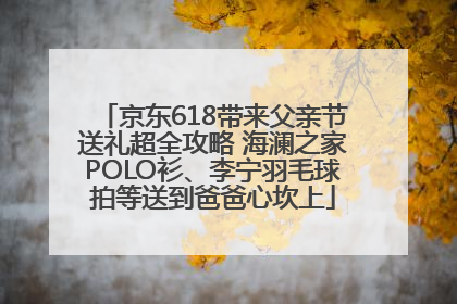 京东618带来父亲节送礼超全攻略 海澜之家POLO衫、李宁羽毛球拍等送到爸爸心坎上