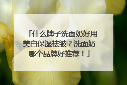 什么牌子洗面奶好用美白保湿祛皱？洗面奶哪个品牌好推荐！