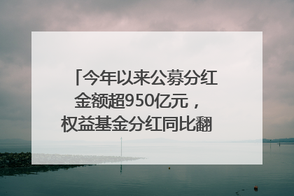 今年以来公募分红金额超950亿元，权益基金分红同比翻倍｜招财猫