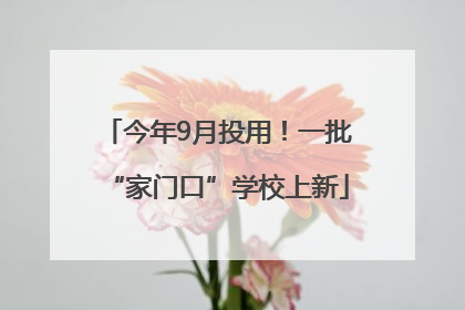 今年9月投用！一批“家门口”学校上新