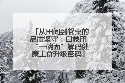 从田间到餐桌的品质坚守：白象用“一碗面”解码健康主食升级密码