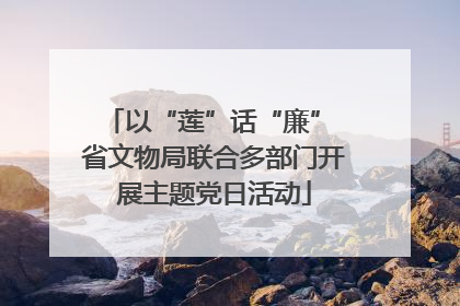 以“莲”话“廉” 省文物局联合多部门开展主题党日活动