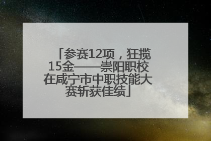 参赛12项，狂揽15金——崇阳职校在咸宁市中职技能大赛斩获佳绩