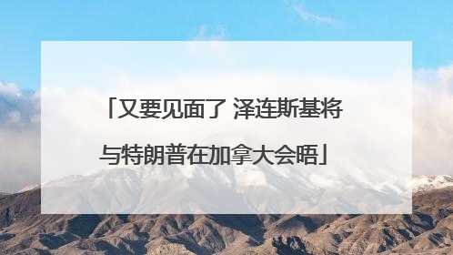 又要见面了 泽连斯基将与特朗普在加拿大会晤